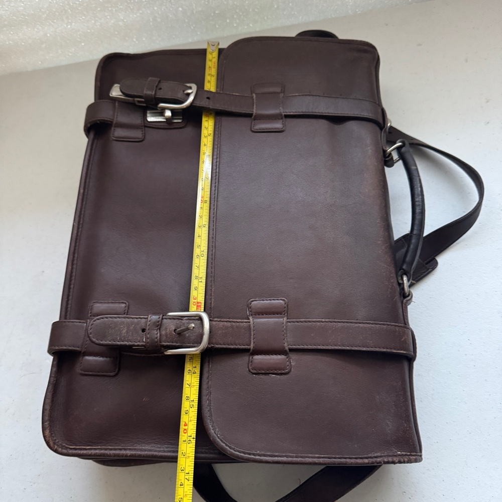 COACH LEATHER Unisex Madison #5325 Briefcase Laptop Bag Dark Brown Vintage - Picture 12 of 16